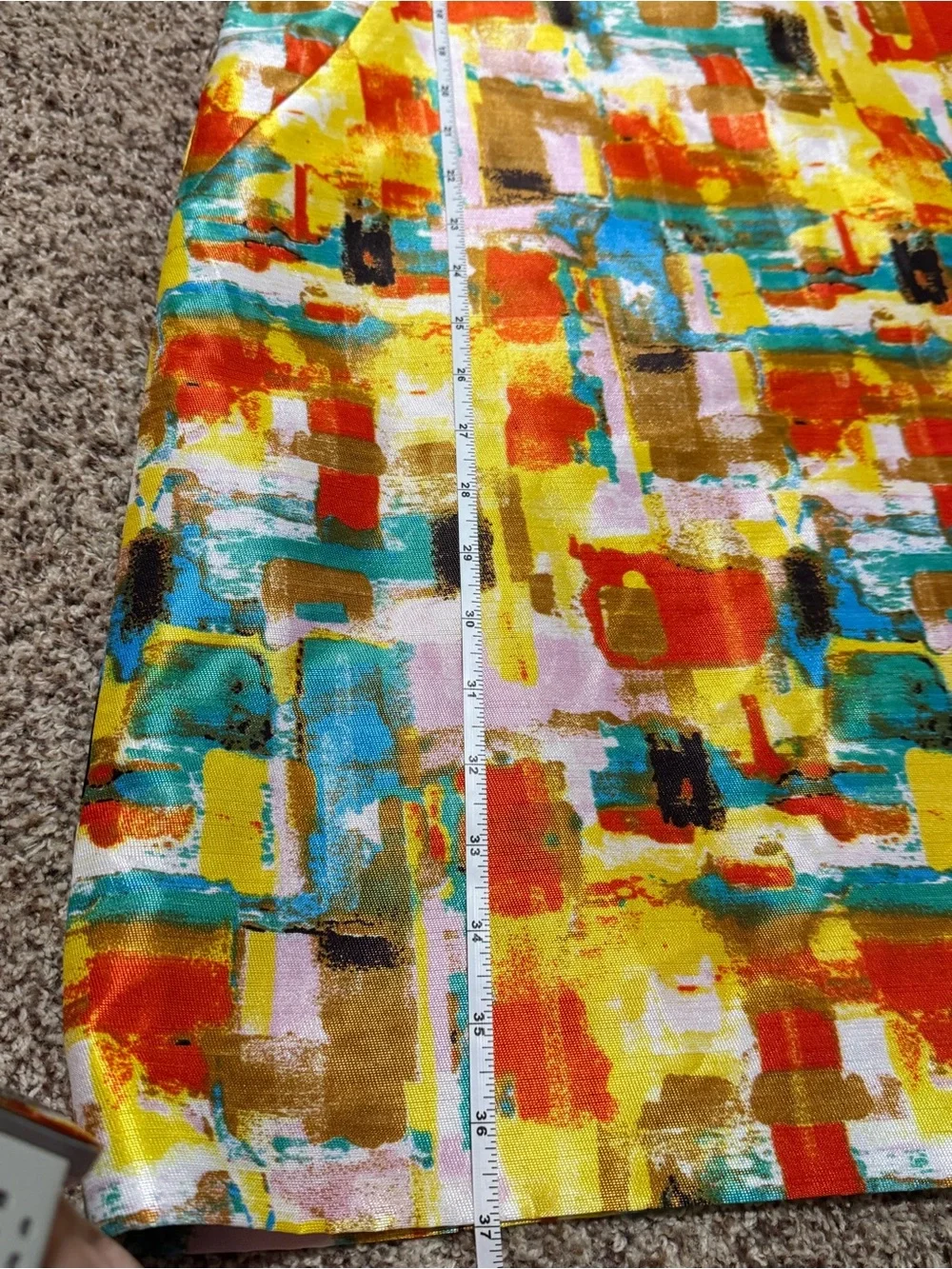 Tahari ASL Multicolor Abstract Watercolor Print Mini Dress Womens 14 - Picture 8 of 8